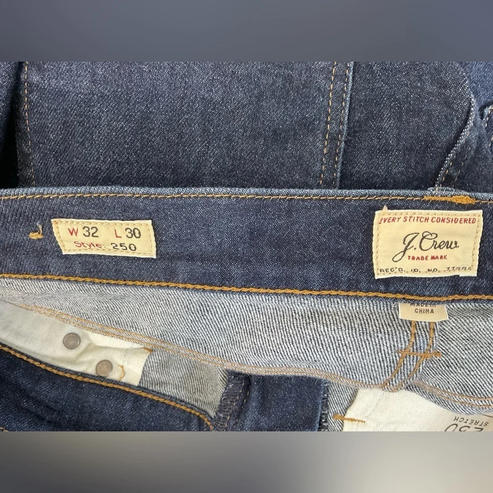 J. Crew Men's Dark Blue Straight Jeans
